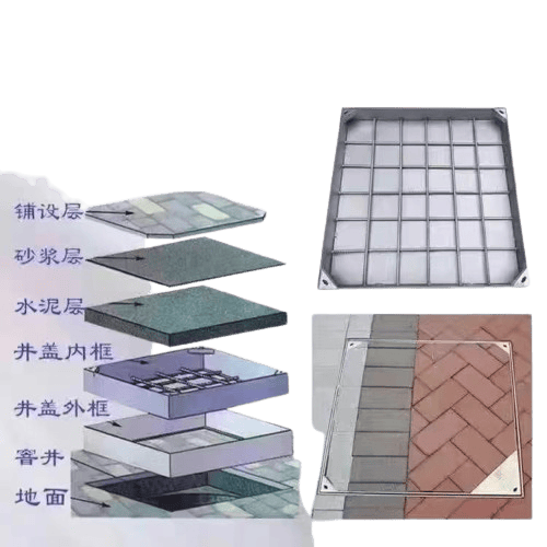 不銹鋼方形井蓋圖片，不銹鋼隱形井蓋圖片，不銹鋼裝飾井蓋圖片